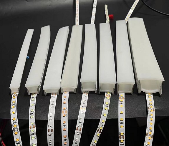 柔性硅胶灯条灯带led灯条明装线性灯槽软线条灯嵌入式线槽防水 硅胶