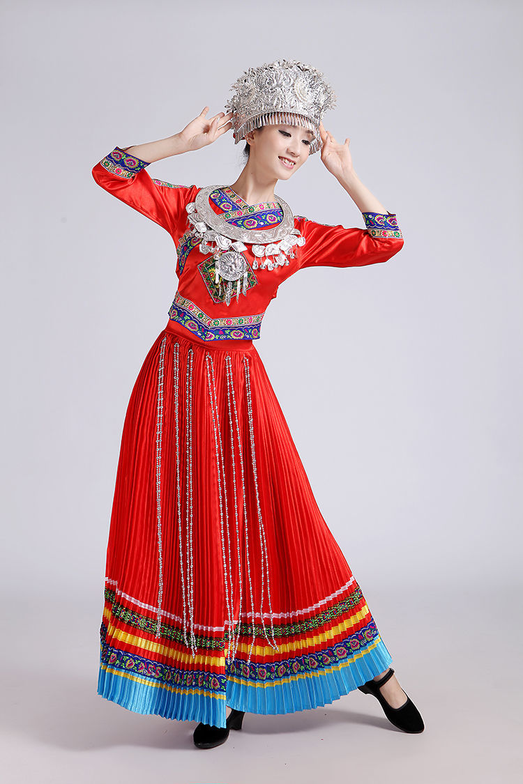 苗族服装女少数民族服装女苗族演出服壮族瑶族贵州云南苗族衣服舞蹈
