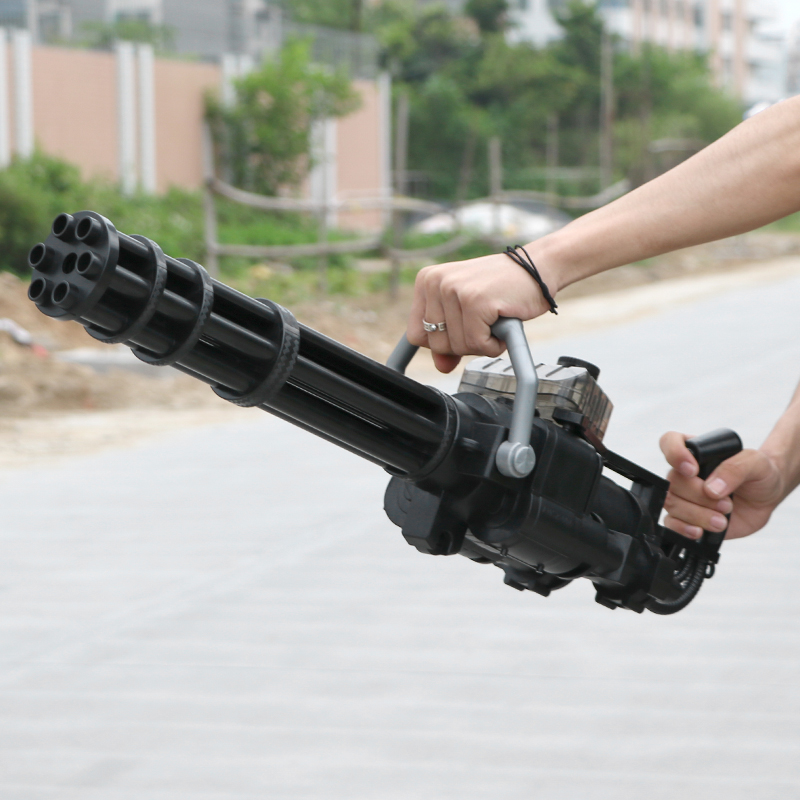 加特林轻机抢炮电动可发射水晶弹水蛋玩具枪8-9至10-12岁男孩绝地求生