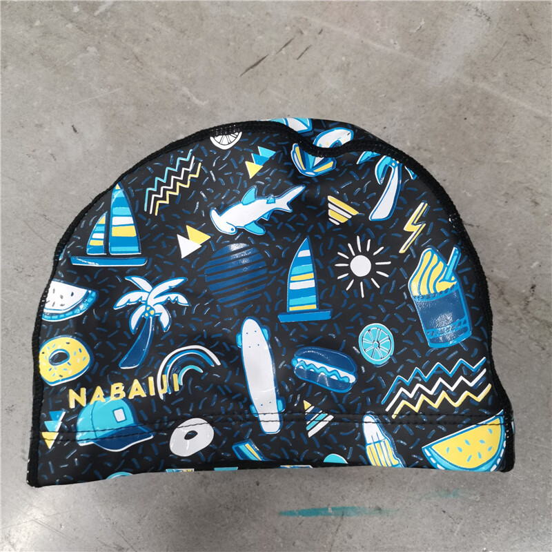 迪卡侬(decathlon) 硅胶网布泳帽女男儿童防水舒适长发游泳护耳