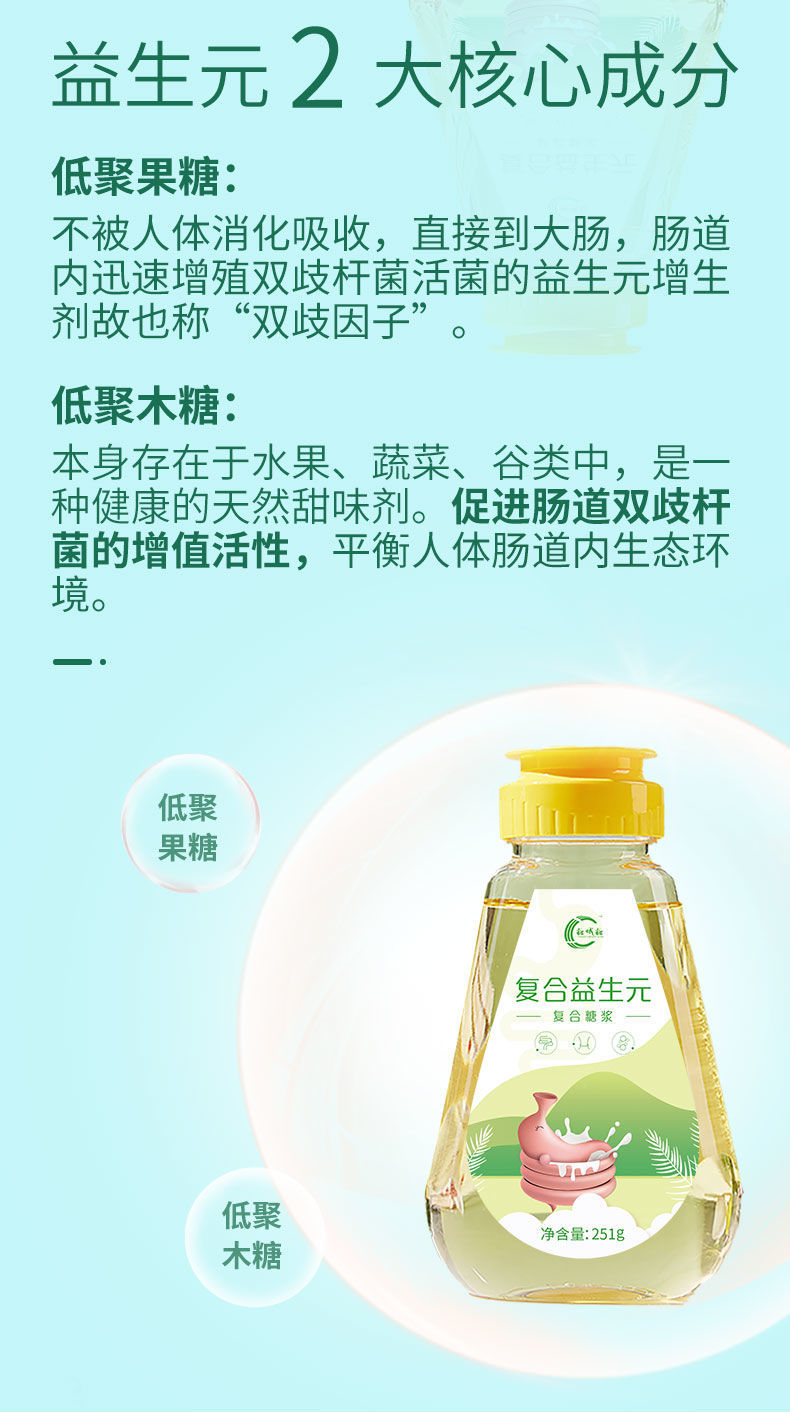 晨臻 预售低聚木糖 低聚果糖高纯度益生元儿童孕产妇老人乳果糖 (251*