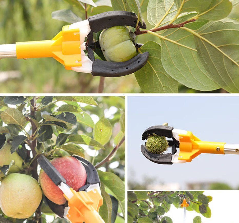 摘果器多功能高空摘果神器伸缩杆芒果摘苹果3抓摘水果 1米摘果器