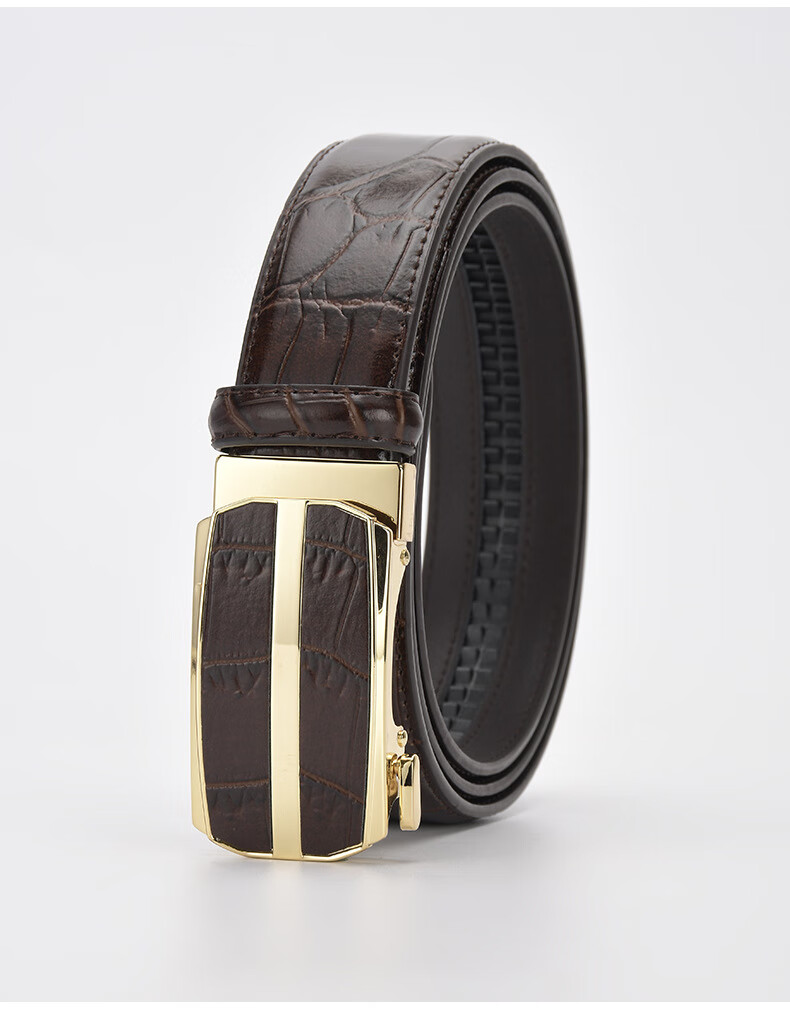 阿玛尼皮带男士奢侈品gg轻奢男士皮带商务款二层牛皮广州合金自动扣