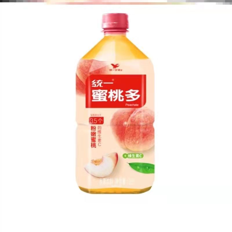 统一冰红茶青梅绿茶金桔柠檬冰糖雪梨蜜桃海之言1l8瓶果味茶饮料统一