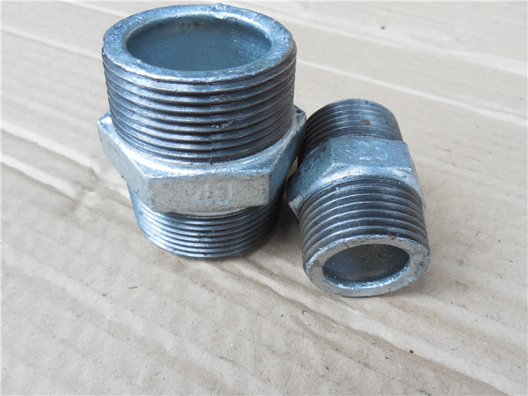 定制玛钢镀锌管对丝接头快接六角铸铁直接双头外丝消防配件dn15dn1004