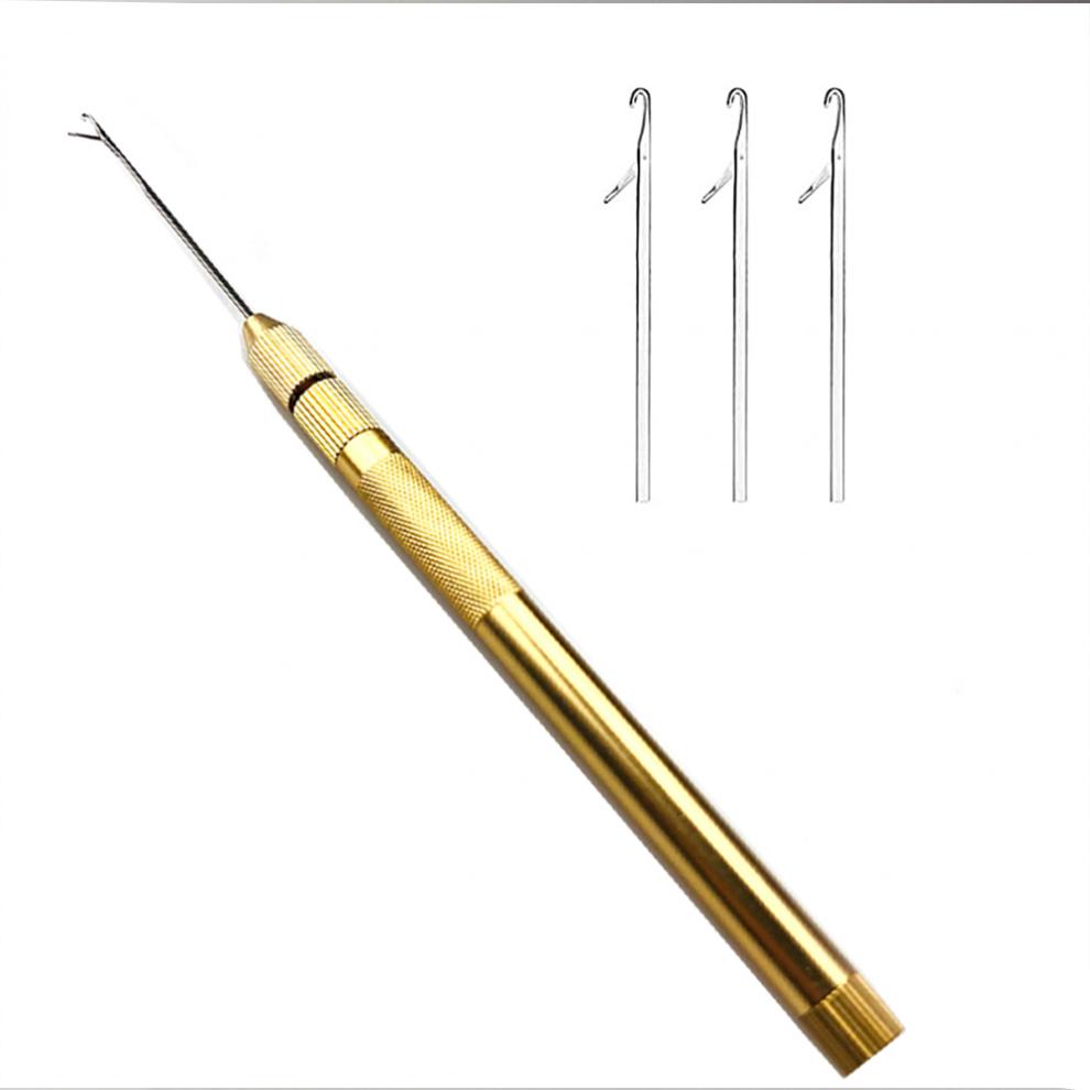 接发工具物理轻增发钩针工具美发水晶线0感接发羽毛接发钩针braid