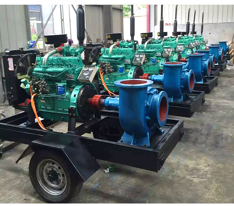 hw卧式灌溉混流泵农用大型浇地电动水泵大流量离心泵柴油机抽水泵 200