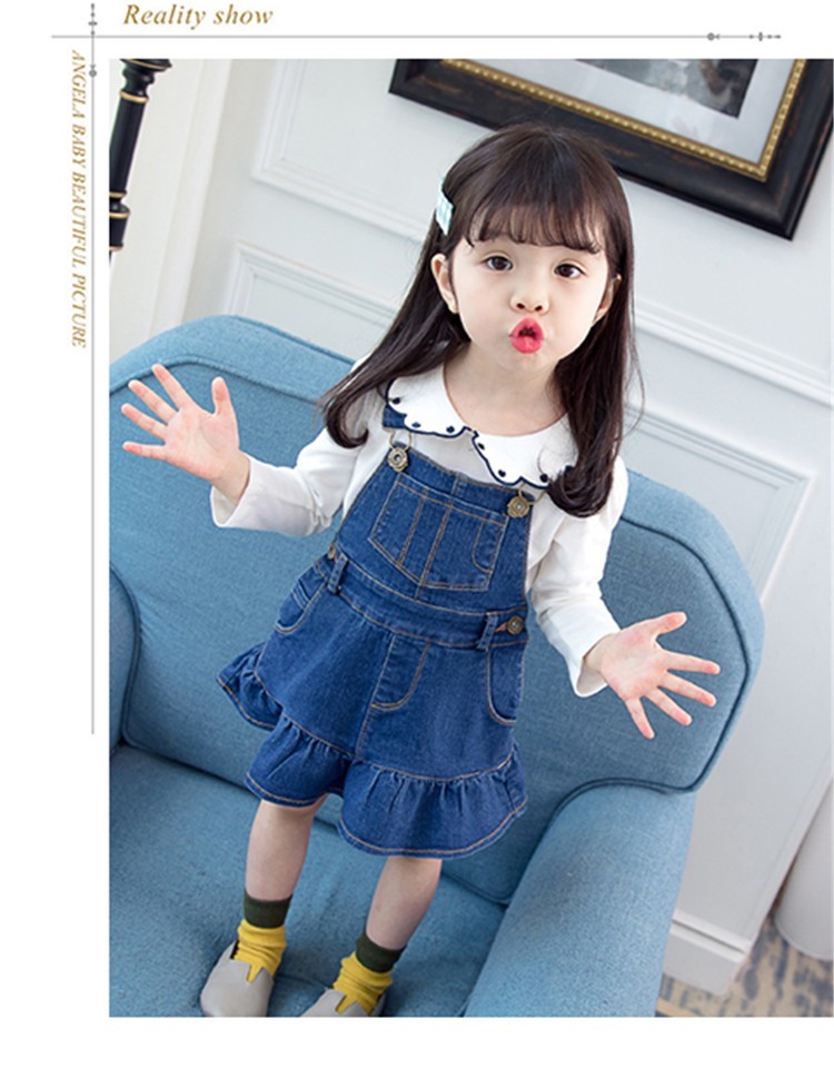 哈兜儿2女童牛仔裙春款儿童装裙子婴儿公主裙1-2