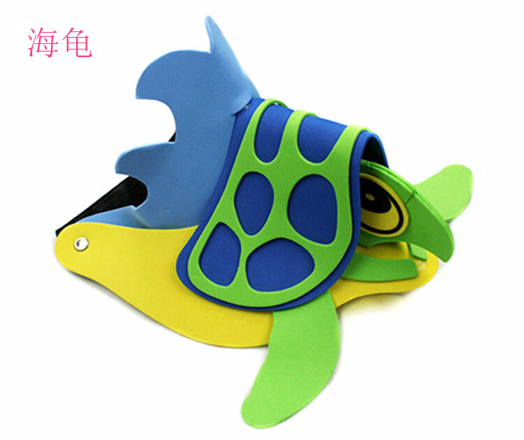 可爱eva帽子卡通遮阳帽亲子活动道具帽动物头饰卡通动物帽子螃蟹