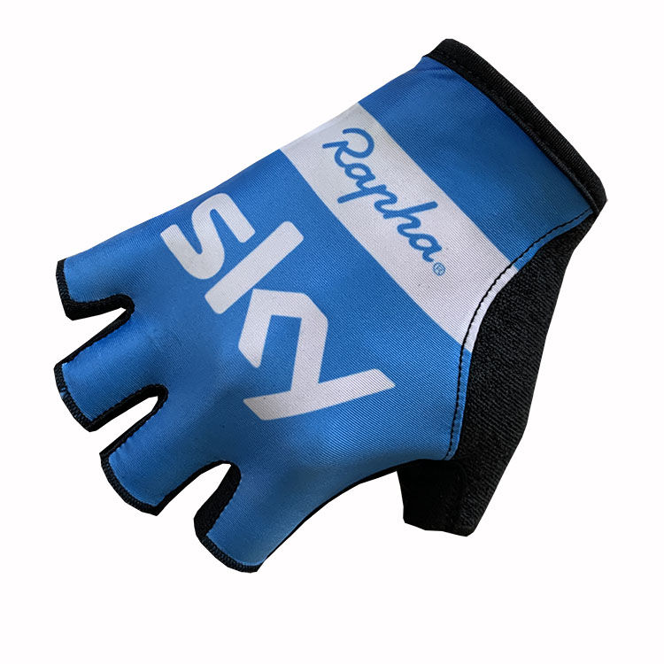 元宠夏季自行车骑行半指手套 户外运动单车防晒防滑吸汗透气手套 灰色