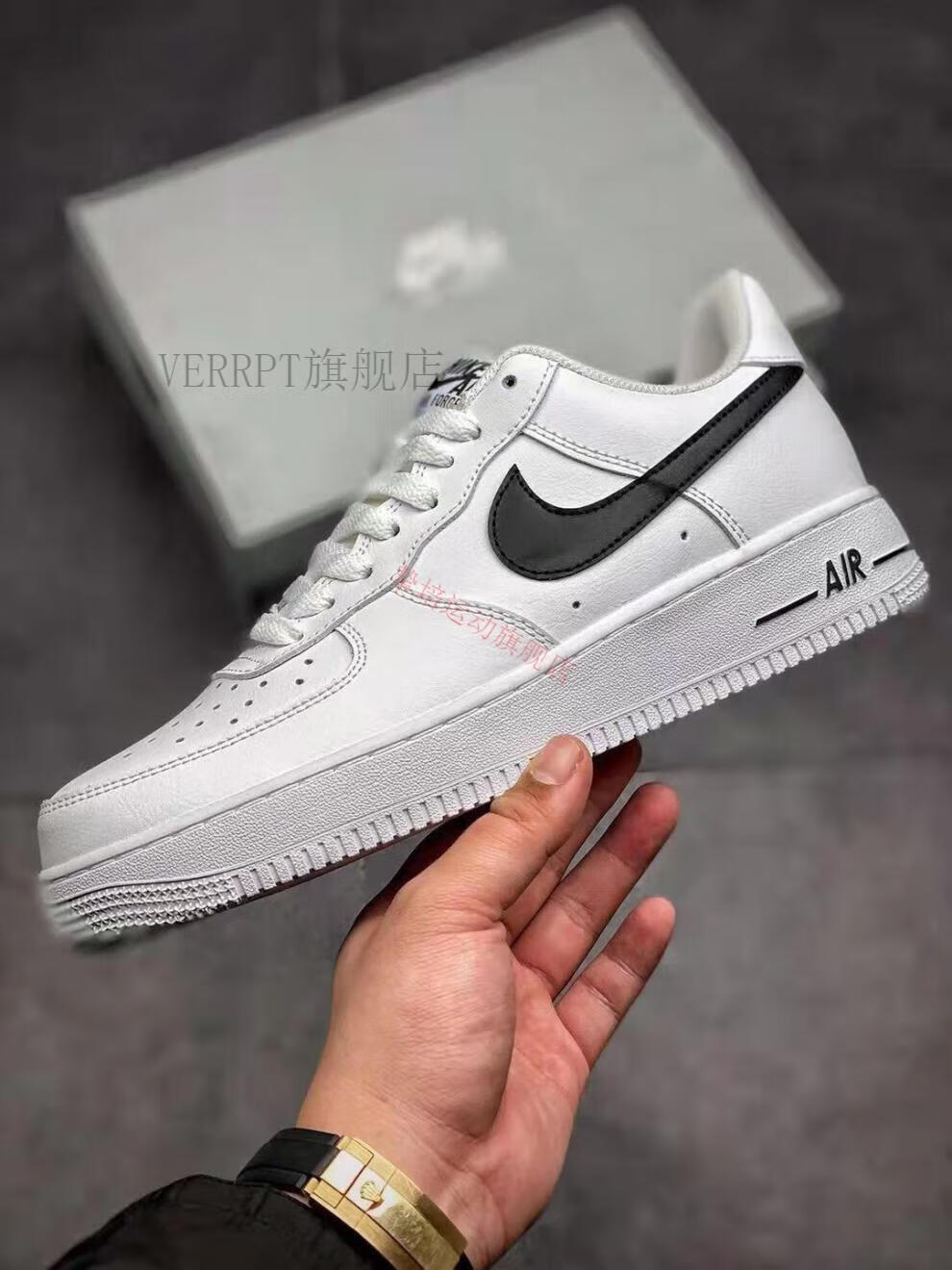 瑾讯af1男鞋空军一号皮面电玩女鞋纯白小麦四钩运动低帮板鞋nike 冰蓝