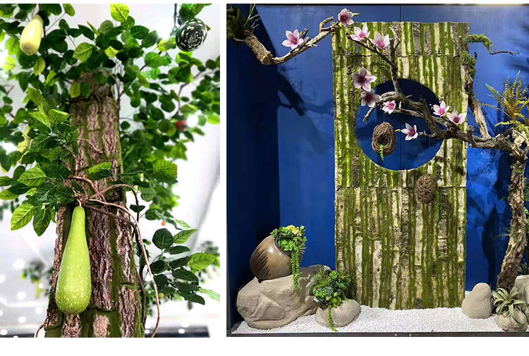 仿真树皮苔藓包柱子暖气水包管道装饰天然造景室内阳台假树皮遮挡墙壁