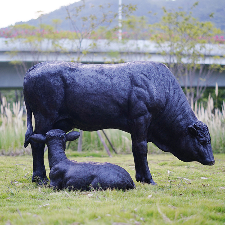 仿真大型假的黄牛雕塑室外草坪模型摆件西门塔尔牛园林景观装饰品 特