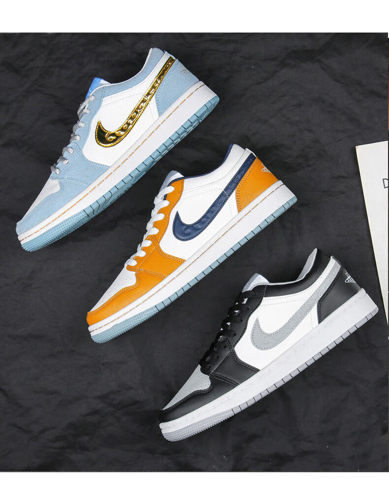 aj男鞋aj1鞋低帮板鞋2022新款女鞋鞋学生休闲运动鞋 冰雪奇缘_高版本