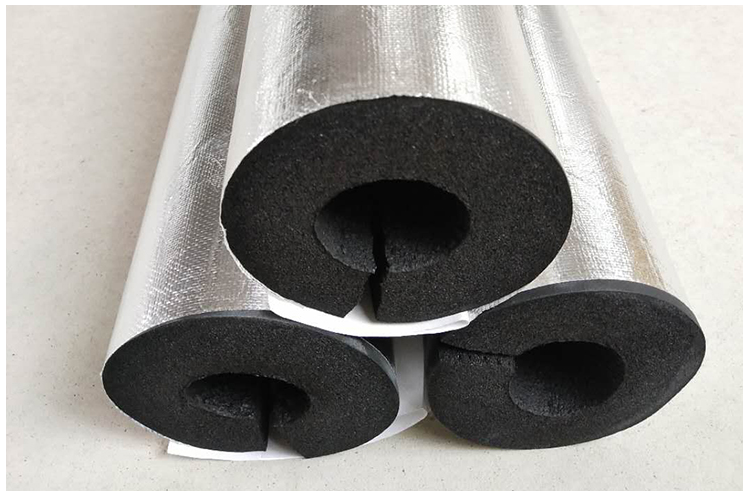 自粘铝箔开口橡塑管保温管套户外管道太阳能热水器水管防冻空调wf3