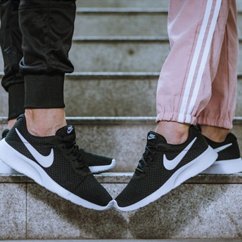 nike耐克休闲鞋女夏季新款tanjun黑色网面透气网鞋轻便缓震跑步鞋户外
