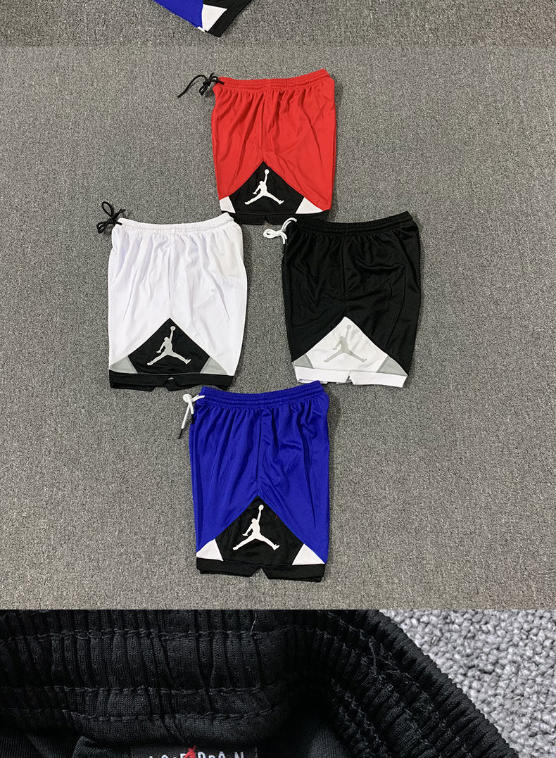 美式短裤飞人篮球裤男速干跑步休闲宽松不过膝训练健身aj篮球裤 红色