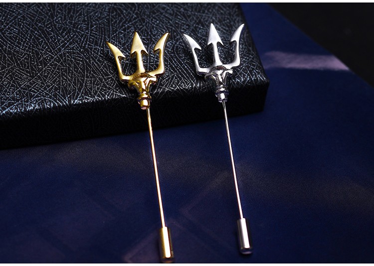 法卡曼facaman品牌胸针男三叉戟西服胸针男高档胸花潮人领针英伦风