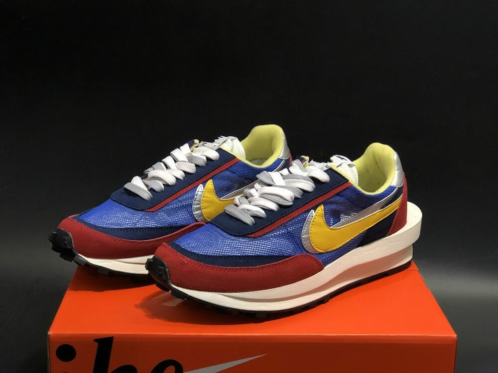 【官方自营旗舰店】sacai lvd华夫6代饼干鞋联名双钩网纱皮面拼接男鞋