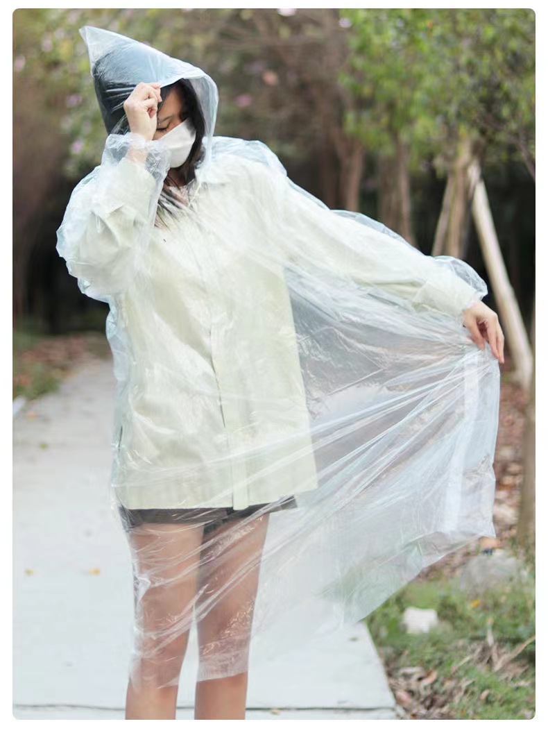 抖音同款安贝尔佳奕玲优选加厚款便携式卡片雨衣一次性雨披真空压缩
