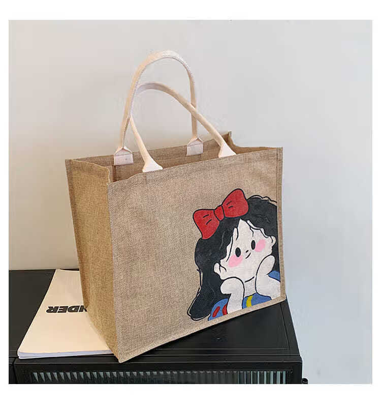 手工包包材料包自制涂鸦diy材料包涂色袋手工包手提手绘帆布包麻布包1