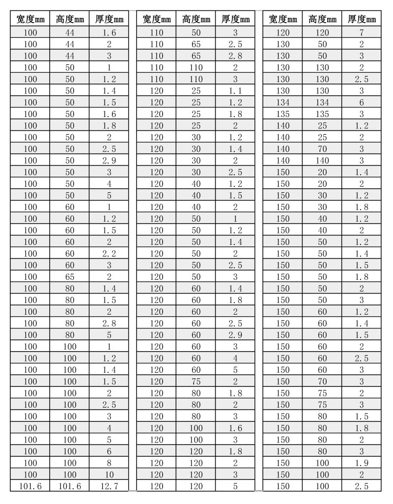 定制铝合金铝方管型材矩形管扁管铝方通铝管20*25*30*40*50*60*80材料
