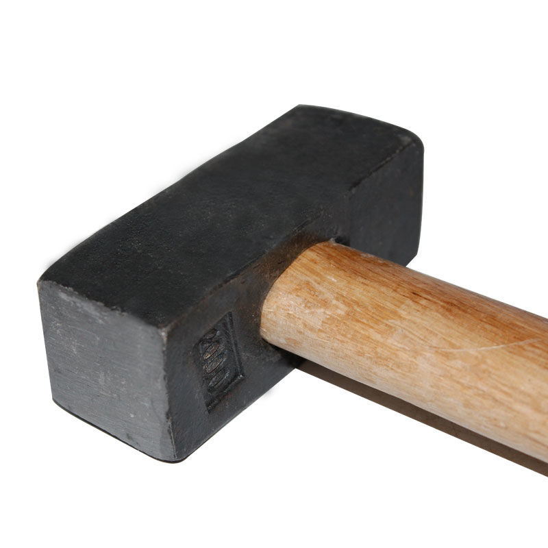 meichushi石工锤石头锤铁方锤子大铁锤榔头锤锻打方头铁锤原色铁方