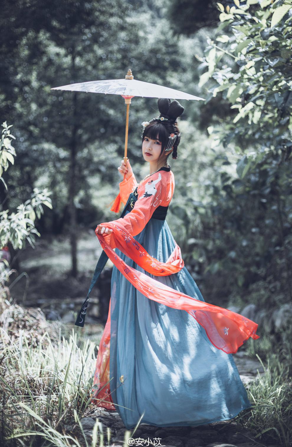 南糖三色九尾鲛汉服人泪汉服正版汉服女中国风超仙夏季仙气飘逸古风