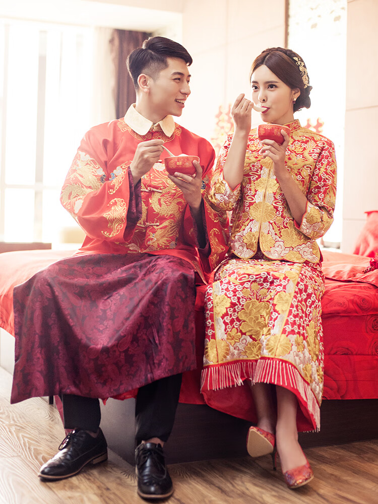 百娇魅大红色喜袜子女结婚情侣袜婚庆袜新郎新娘船袜薄款男2双本命年