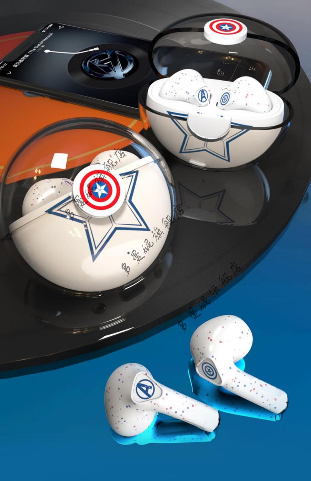 2022新款漫威联名真无线蓝牙耳机disney/迪士尼mhs662半入耳式降噪