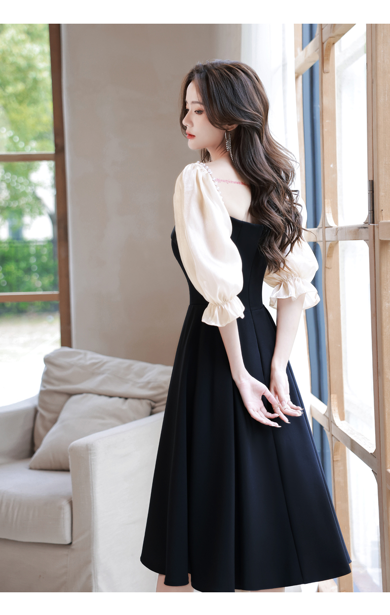 叽歪狗黑色晚礼服女高级感名媛轻奢小众高端法式宴会连衣裙平时可穿