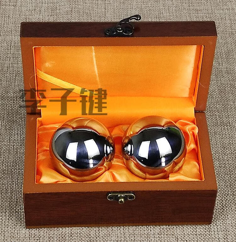 健身球手球实心304不锈钢球中老年人手把玩按摩手转球手握球健身器材