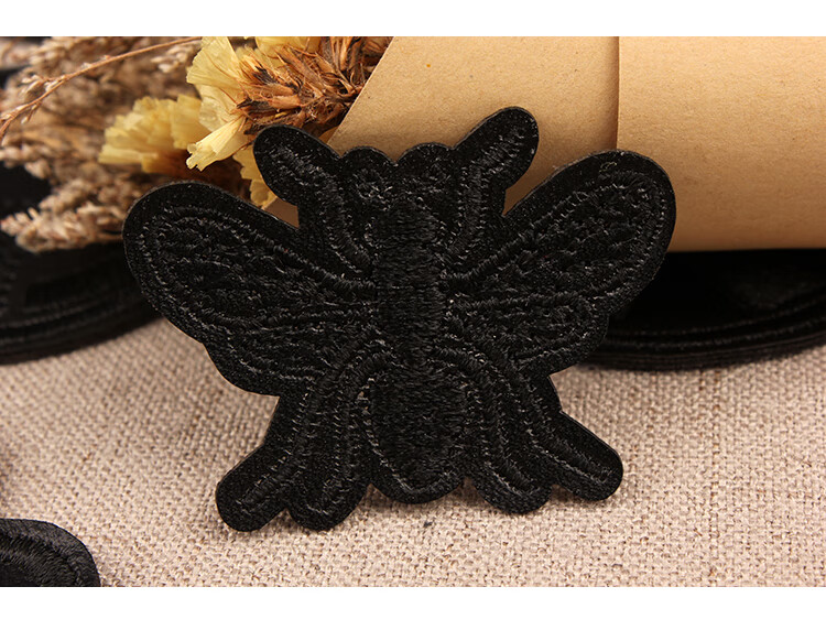 【3个装】黑色贴 皮衣补丁贴布贴衣服补洞贴时尚皮布贴补丁胸前贴 1