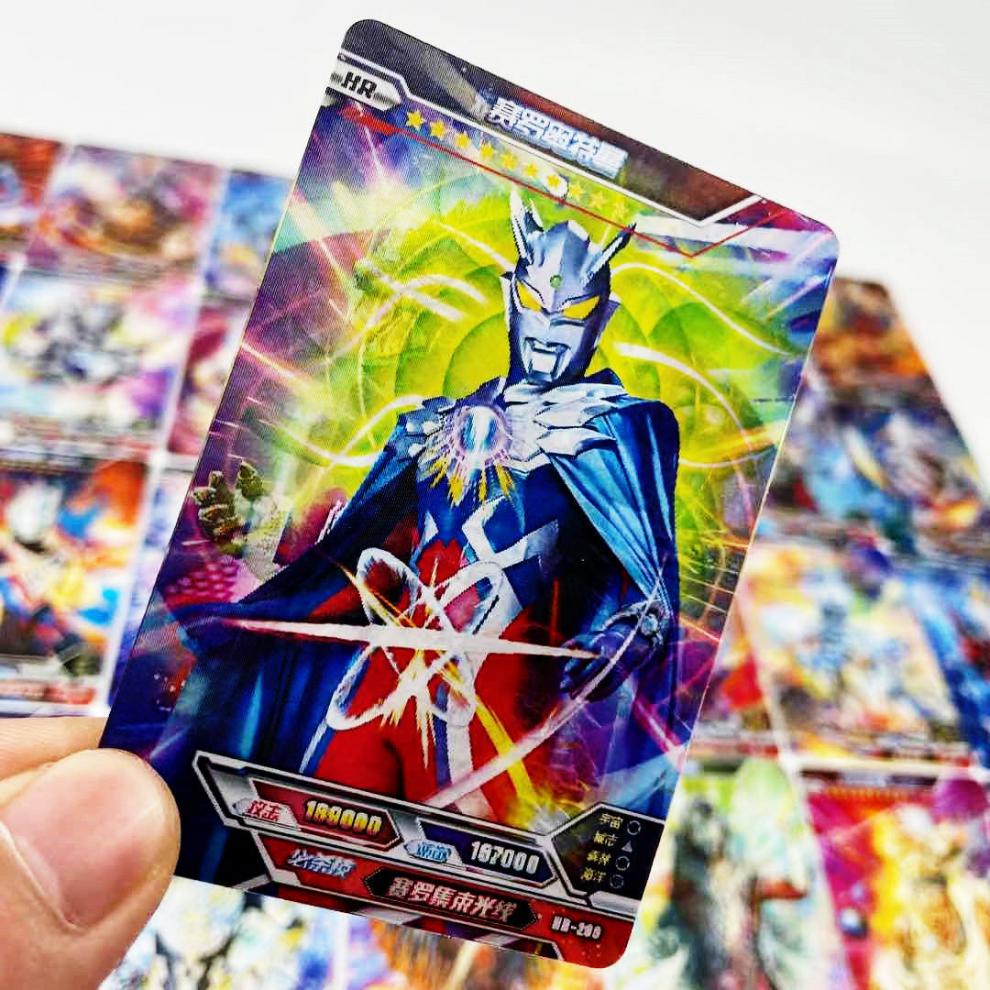 奥特曼3d变身卡片金卡电视卡玩具闪卡奥特游戏满星卡全套儿童卡牌40张