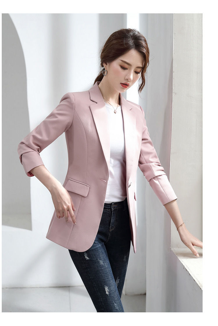 女装新款小西装外套女春秋新款韩版修身气质休闲百搭女士西服外套上衣