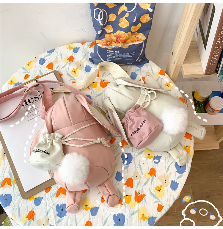 大嘴猴paulfrank兔子包包女夏天2022新款ins日系小清新卡通可爱少女单