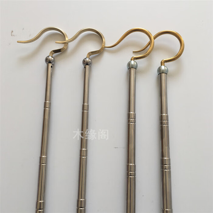 鸟笼挂杆 挂钩 鸟笼配件 乌木红木挂杆 不锈钢伸缩加长鸟用品 5号乌木