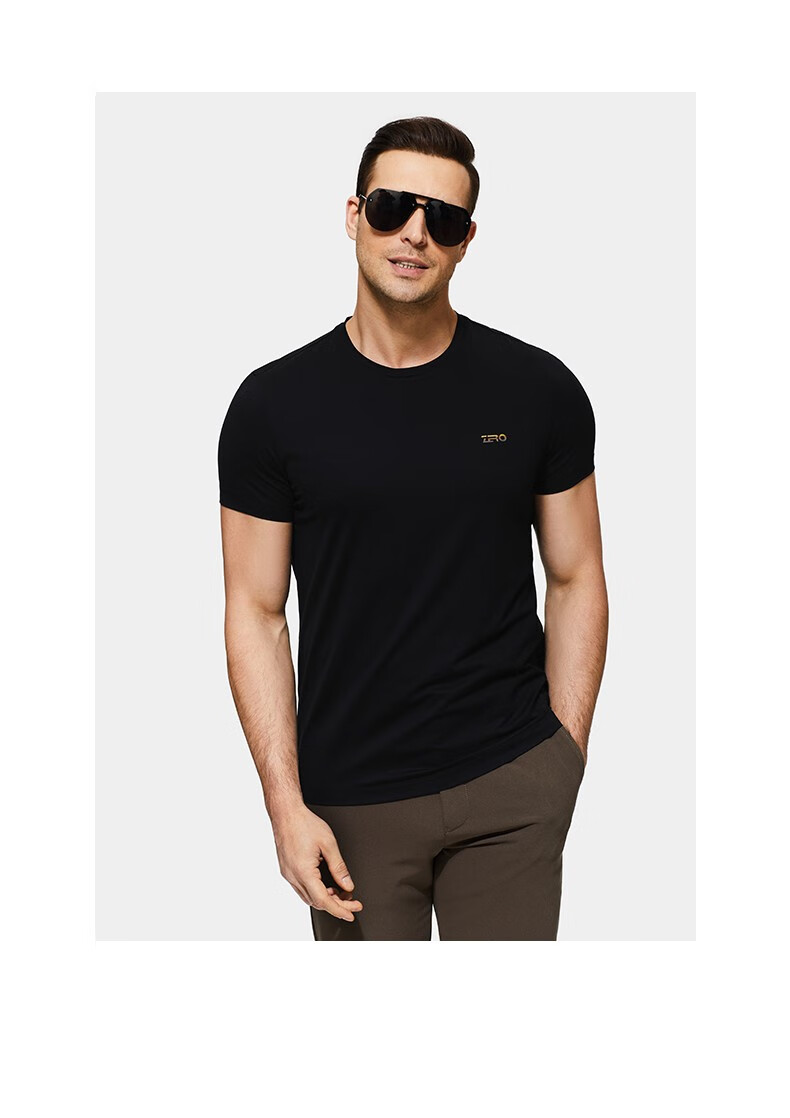 【官方发售】zero零度男装时尚休闲短袖男士t恤纯色百搭柔软棉质舒适