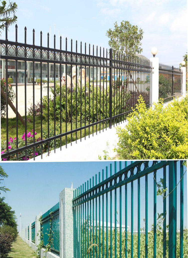 名梭锌钢护栏小区庭院隔离围栏厂区幼儿园防护围墙栏杆户外铁栅栏15