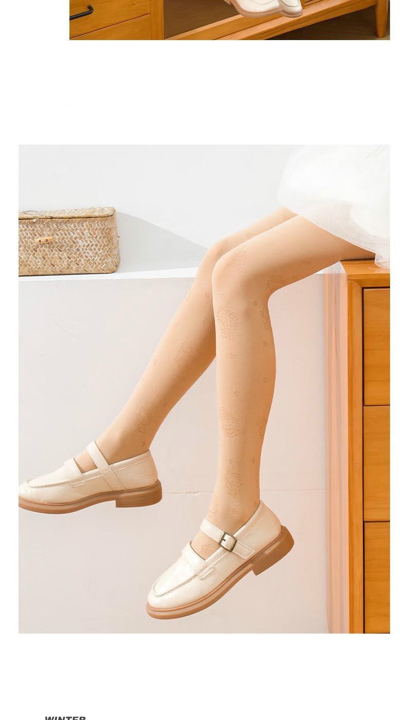 泼缦 女童夏季薄款连裤袜适合2-16岁小女孩穿的卡通可爱糖果色舞蹈袜