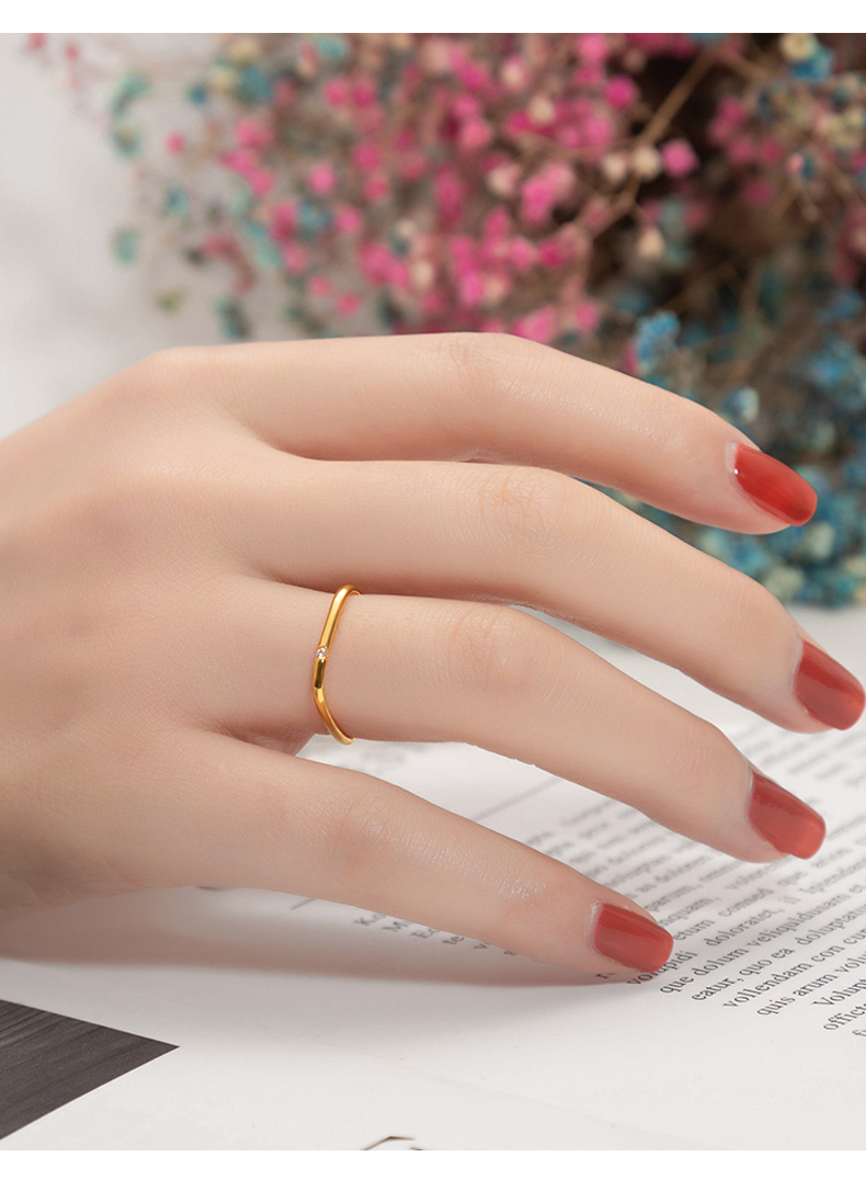 ck施华洛世奇锆网红小方戒女戒指抖音时尚个性轻奢小众精致设计素圈