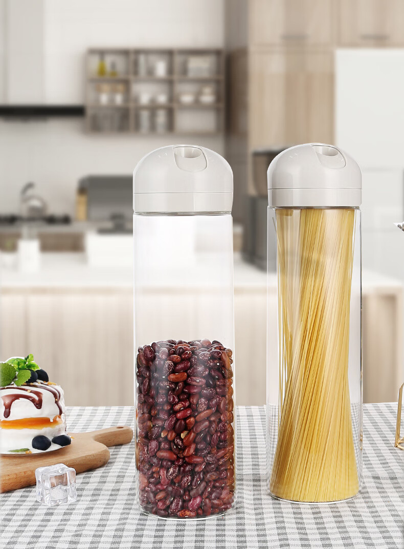 粮食储存罐储蓄罐厨房高硼硅玻璃密封罐装面条罐子透明厨房五谷杂粮