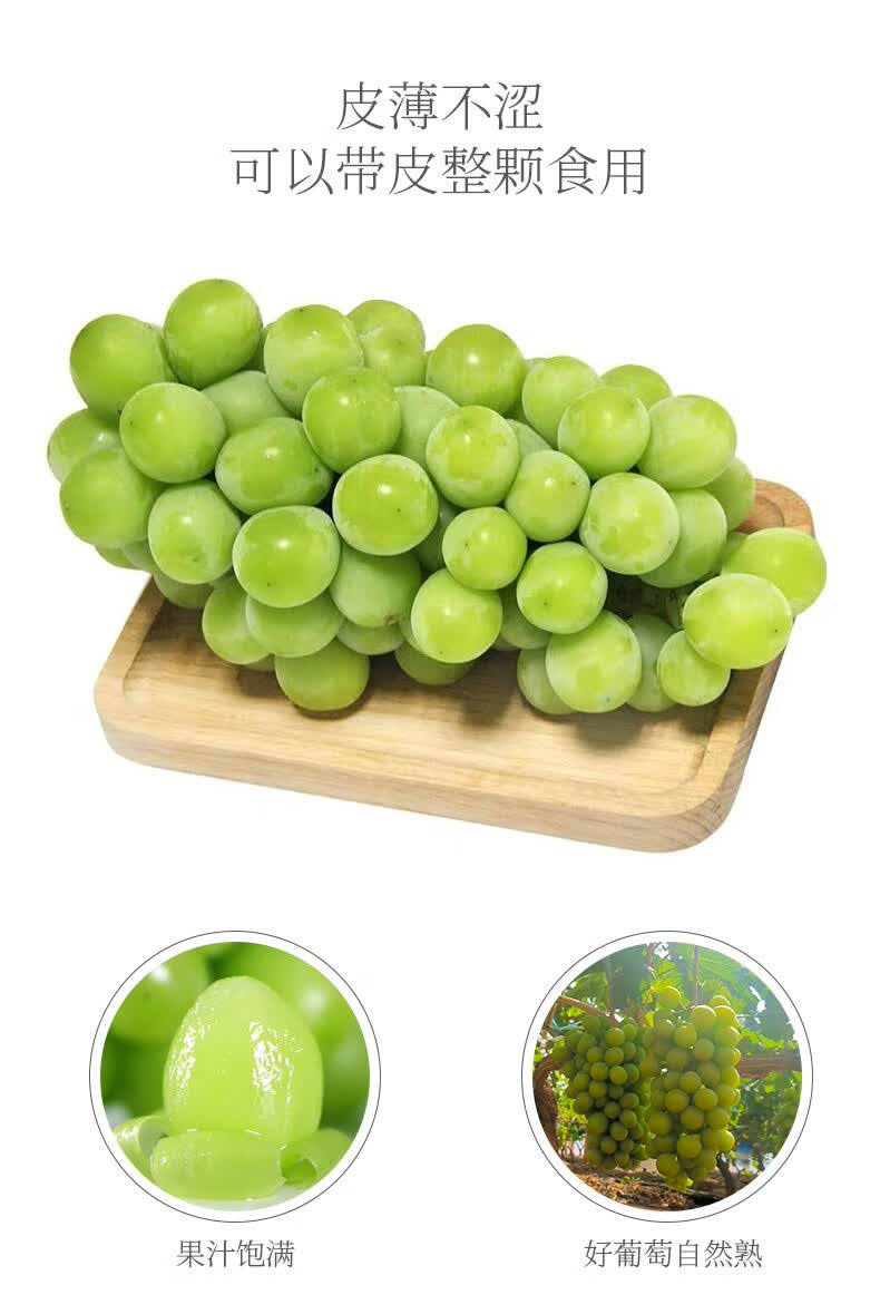 阳光玫瑰葡萄 云南香印青提 无籽提子 孕妇可食 精优选一级大果 应当