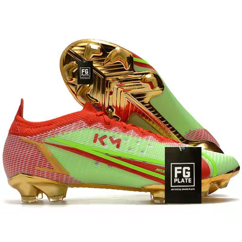 刺客14高帮fg长钉足球鞋内马尔c罗姆巴佩男女ag小李子儿童训练鞋 炫彩