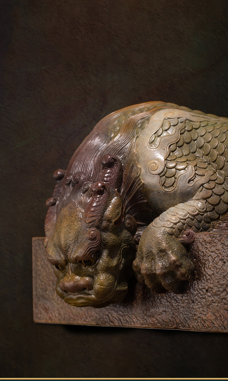 南啵丸 纯铜镇水兽摆件龙王蚣蝮艺术装饰办公室创意好礼物玄关吸水兽