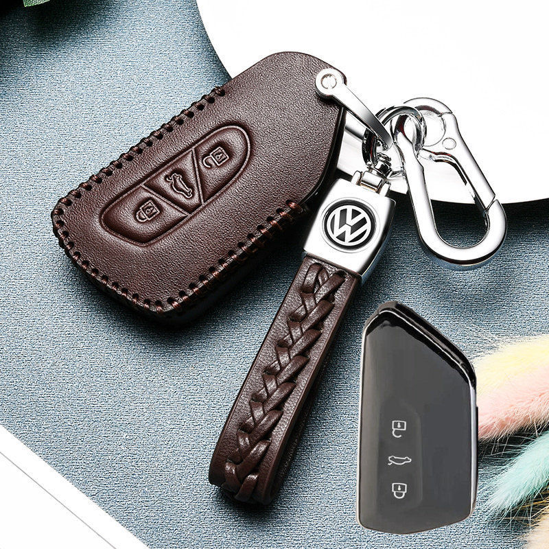 适用于2022款大众途昂钥匙套21款途昂x车扣2021新款男包380 k款 黑色