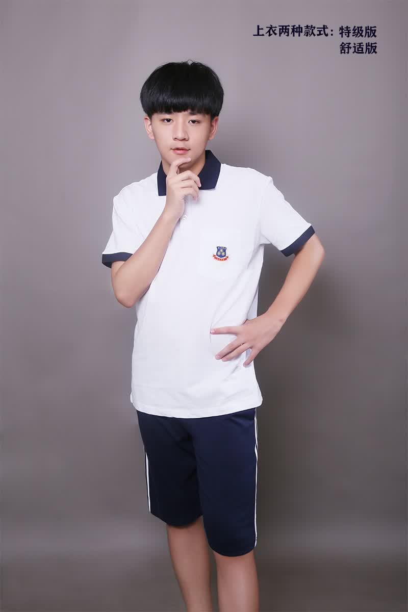 东莞市惠州校服校服生裤夏秋冬季中学长短袖短裤运动服定制款 光明