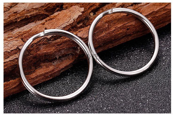 钥匙圈钥匙环双圈汽车钥匙扣不锈圆环光圈钢铁丝环大小圈 20mm【60个