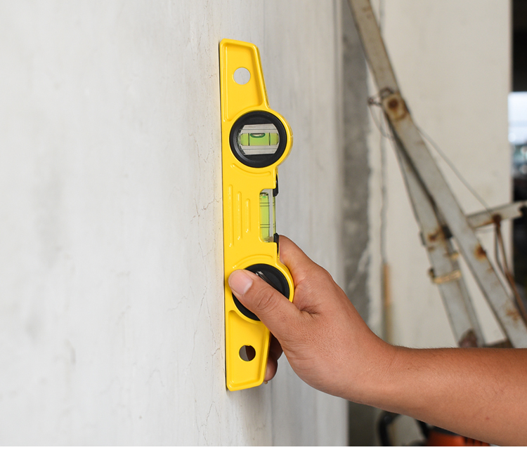 迷你实心水平尺带磁铸铝水平尺高精度测量平水尺垂直靠尺测量工具迷你