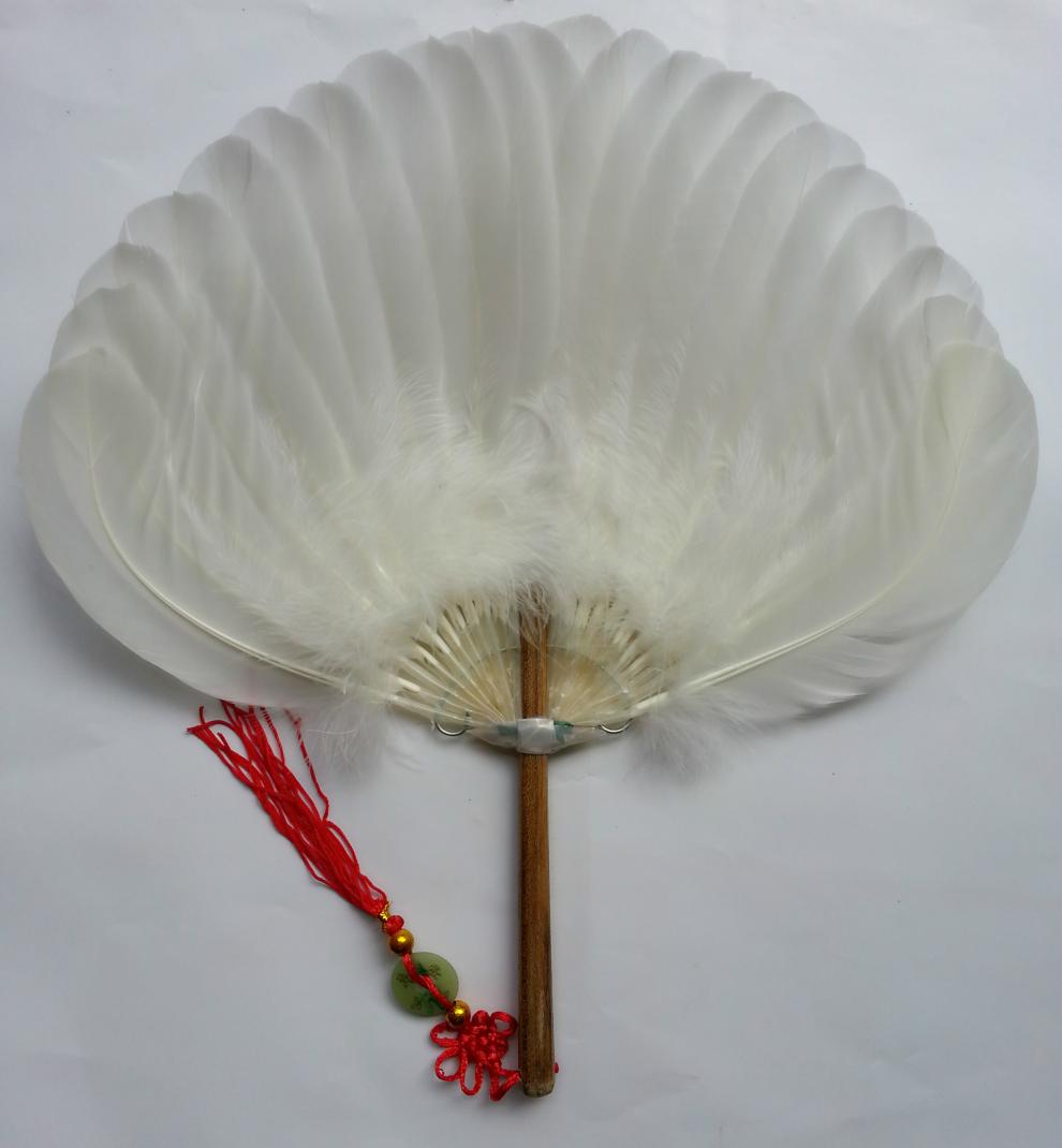 侠皇鹅毛扇夏季宝宝孕妇产妇老人用工艺羽毛扇子鹅毛扇子白色